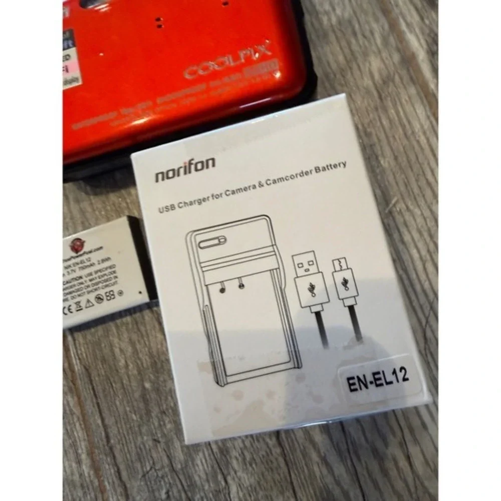Nikon Coolpix AW110 Digital Camera Waterproof WiFi GPS Japan USB charger battery